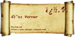 Ősz Verner névjegykártya
